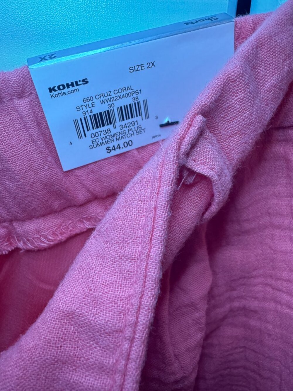 Women's Plus Nine West Summer Linen Shorts 2x NWT - Picture 4 of 7